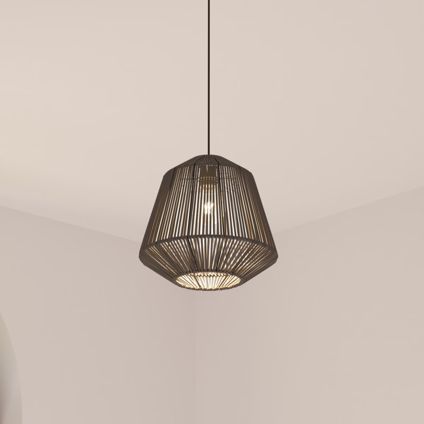 Atmosphera - Luster na sajli JILY 1xE27/40W/230V juta crno