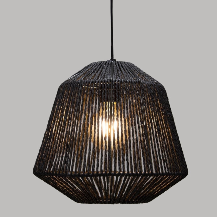 Atmosphera - Luster na sajli JILY 1xE27/40W/230V juta crno