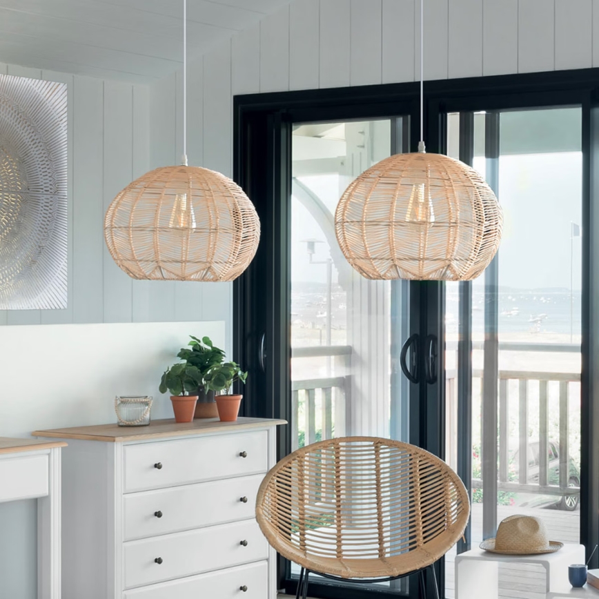 Atmosphera - Luster na sajli KITA 1xE27/40W/230V ratan