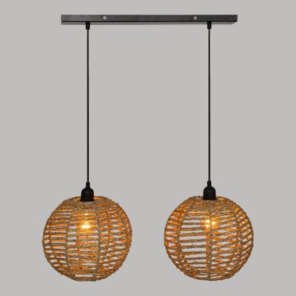 Atmosphera - Luster na sajli RANA 2xE27/40W/230V ratan