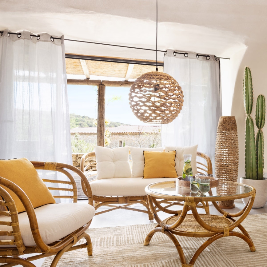 Atmosphera - Luster na sajli SAND 1xE27/40W/230V vodeni hijacint