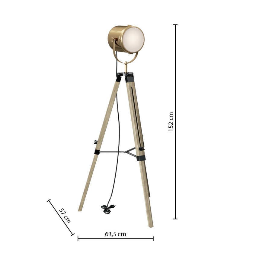 Atmosphera - Podna lampa EBOR 1xE27/25W/230V bor/mesing