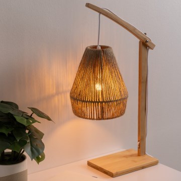 Atmosphera - Stona lampa KARLA 1xE27/40W/230V bambus/konoplja