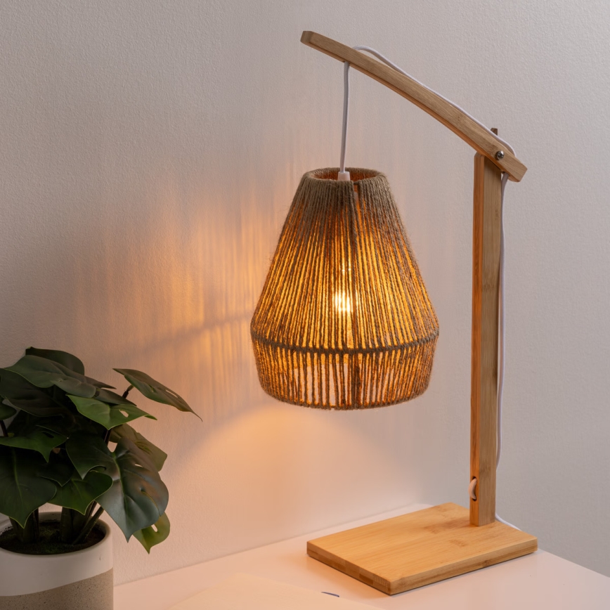 Atmosphera - Stona lampa KARLA 1xE27/40W/230V bambus/konoplja