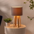 Atmosphera - Stona lampa MOLU 1xE27/25W/230V borovina/siva