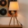 Atmosphera - Stona lampa RUNO 1xE27/25W/230V bambus/kremasta