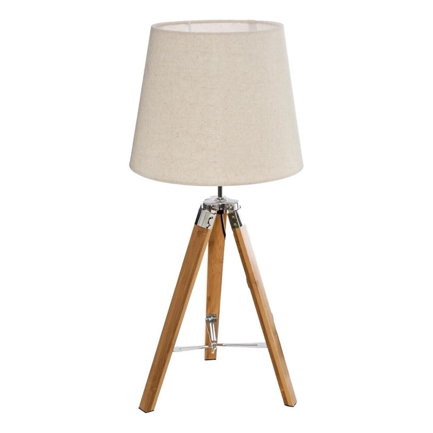 Atmosphera - Stona lampa RUNO 1xE27/25W/230V bambus/kremasta