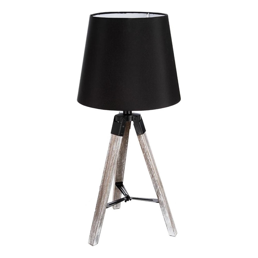 Atmosphera - Stona lampa RUNO 1xE27/25W/230V drvo/crno