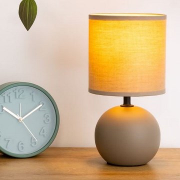 Atmosphera - Stona lampa TIMÉO 1xE14/60W/230V taupe/kremasta