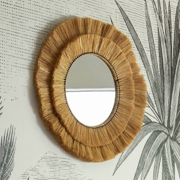 Atmosphera - Zidno ogledalo ALBA pr. 57 cm rafija