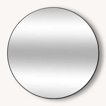 Atmosphera - Zidno ogledalo ALICE Ø 110 cm, crno