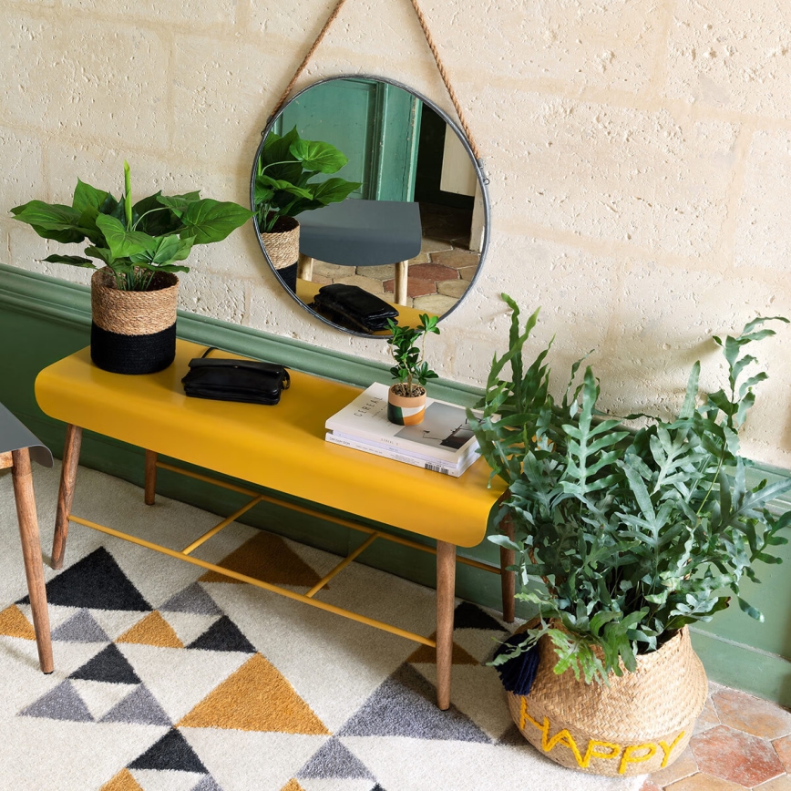 Atmosphera - Zidno ogledalo EDEN prečnika 38 cm crno