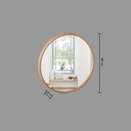 Atmosphera - Zidno ogledalo LETIZIA prečnik 68 cm