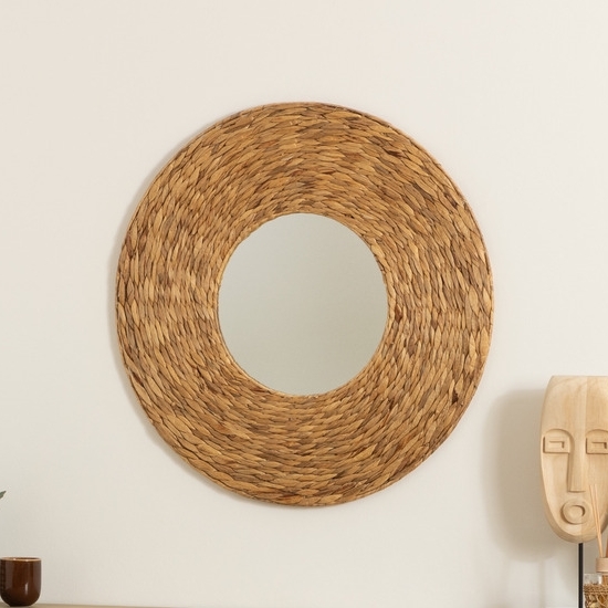 Atmosphera - Zidno ogledalo LORENA pr. 75 cm vodeni zumbul