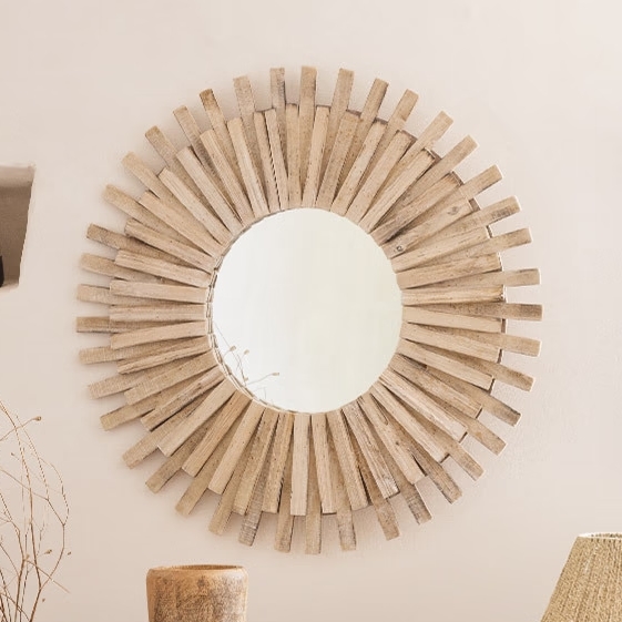 Atmosphera - Zidno ogledalo MANON pr. 88 cm jela