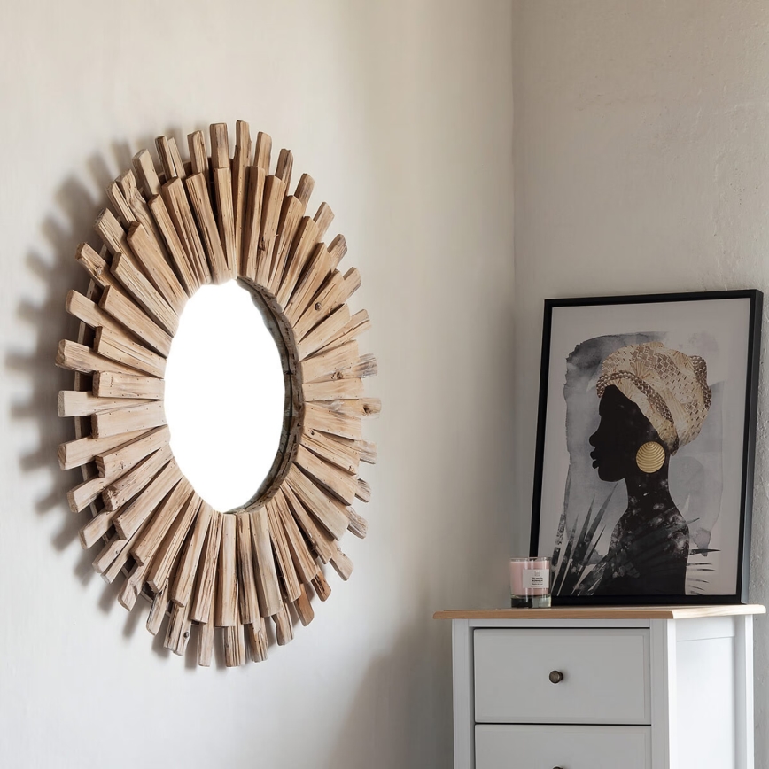 Atmosphera - Zidno ogledalo MANON pr. 88 cm jela