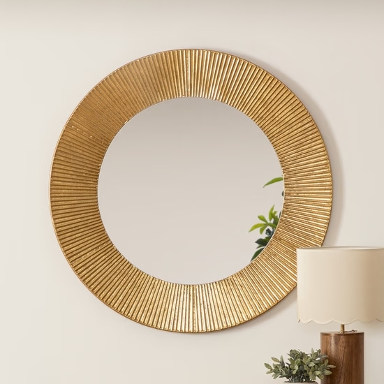 Atmosphera - Zidno ogledalo MILDA prečnika 90 cm