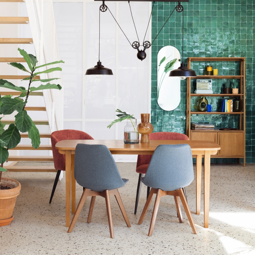 Atmosphera - Zidno ogledalo SELENA 112x40 cm crna