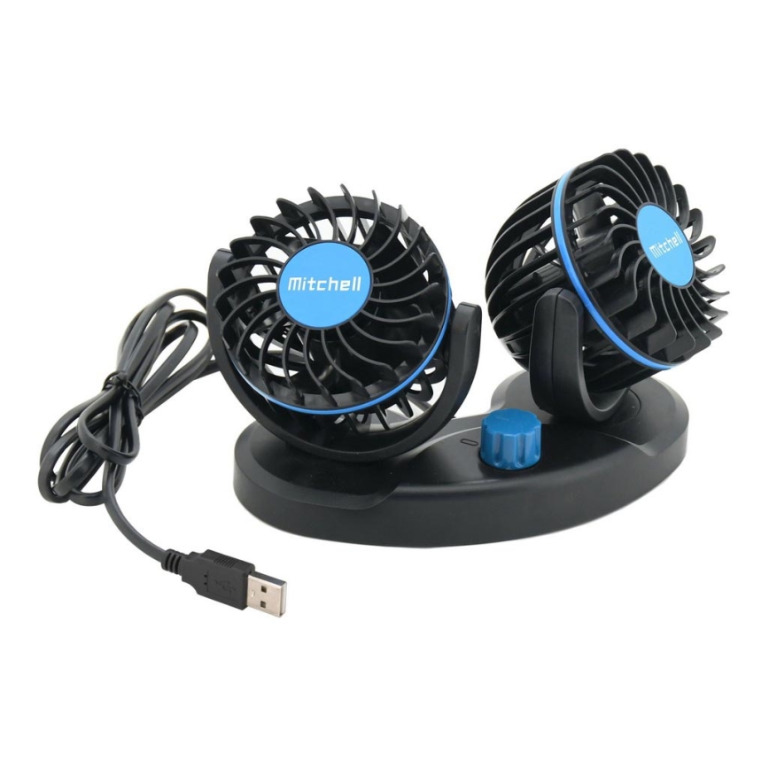 Auto ventilator za instrument tablu sa USB napajanjem 3W/5V, crni