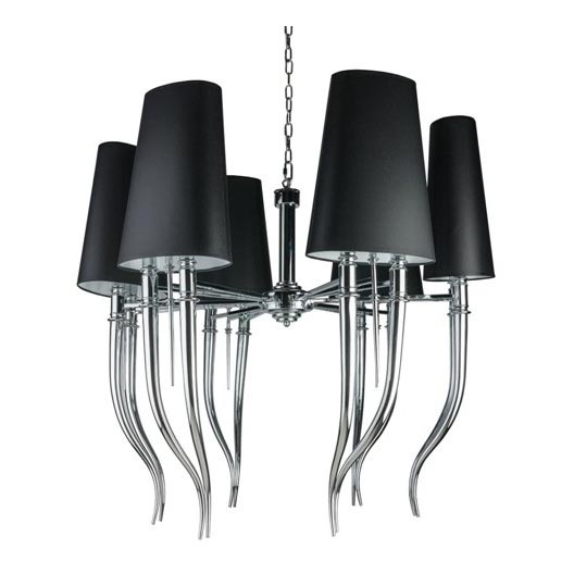 Azzardo AZ1390 - Luster na lancu DIABLO 12xE14/11W/230V crno
