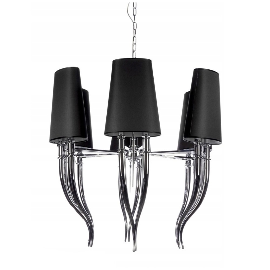 Azzardo AZ1390 - Luster na lancu DIABLO 12xE14/11W/230V crno