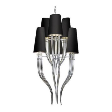 Azzardo AZ1417 - Luster na lancu DIABLO 12xE14/11W/230V crno