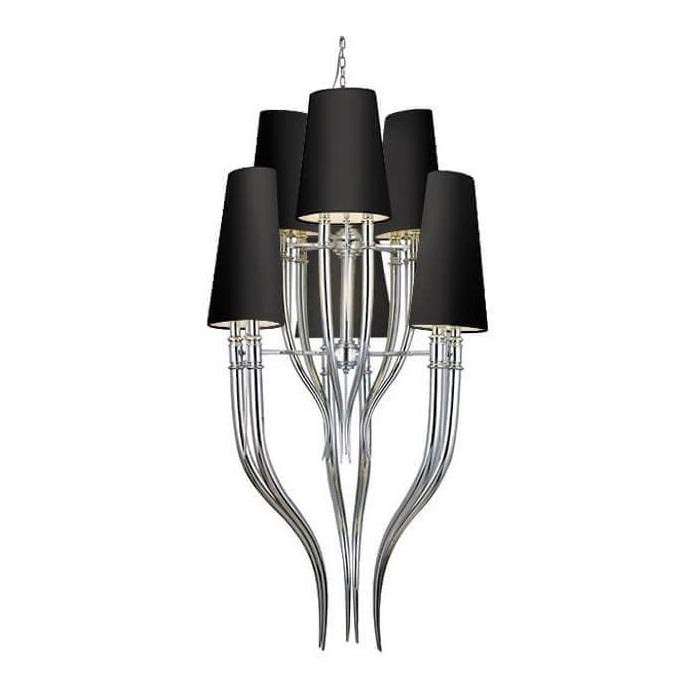 Azzardo AZ1417 - Luster na lancu DIABLO 12xE14/11W/230V crno