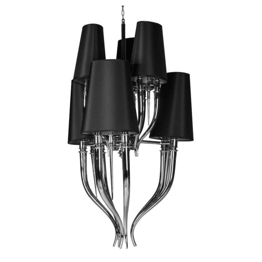 Azzardo AZ1417 - Luster na lancu DIABLO 12xE14/11W/230V crno