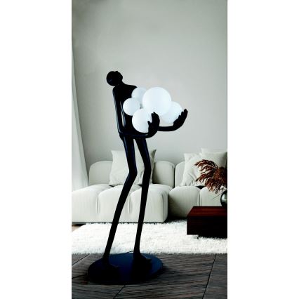 Azzardo AZ4985 - Podna lampa ATLAS 6xE14/50W/230V 180 cm smola