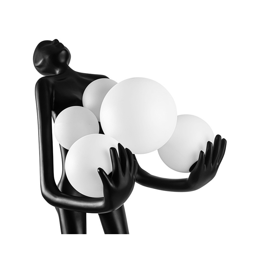 Azzardo AZ4985 - Podna lampa ATLAS 6xE14/50W/230V 180 cm smola