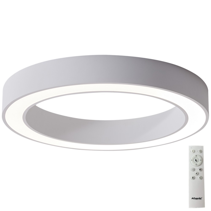 Azzardo AZ5040 - LED Prigušiva plafonjera MARCO LED/100W/230V bela + Daljinski upravljač