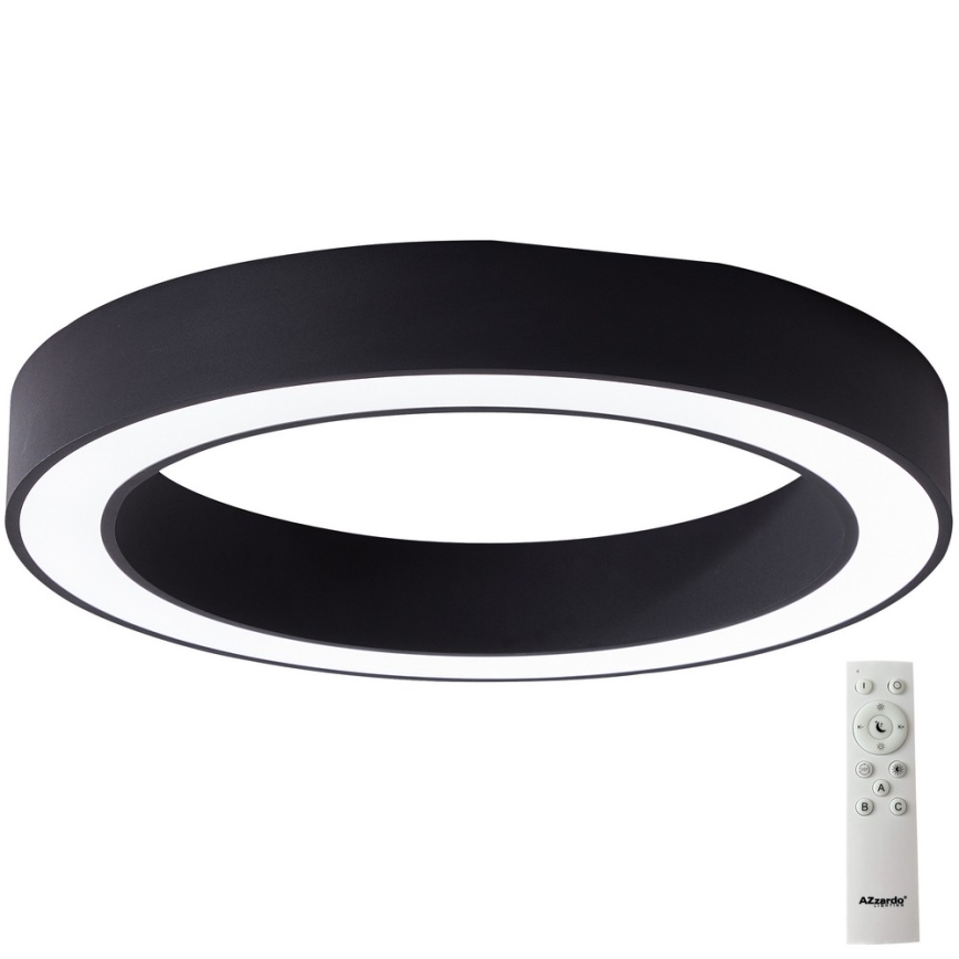 Azzardo AZ5041 - LED Prigušiva plafonjera MARCO LED/100W/230V crno + Daljinski upravljač