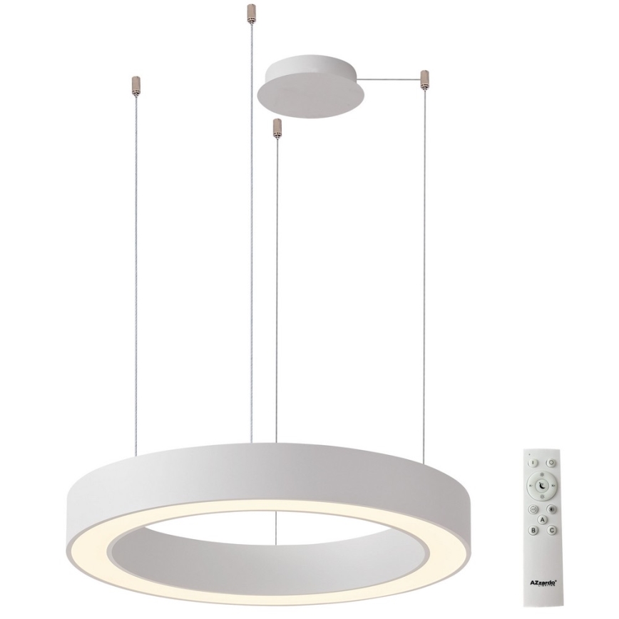 Azzardo AZ5052 - LED Prigušivi luster na sajli MARCO LED/100W/230V bela + Daljinski upravljač