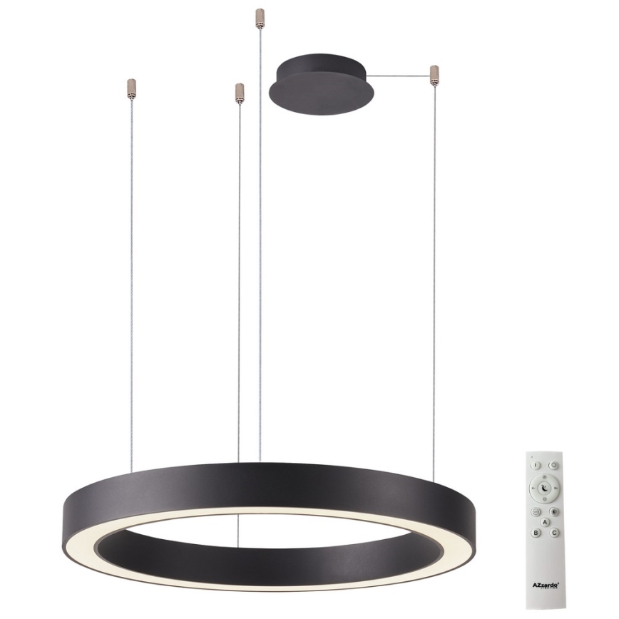 Azzardo AZ5053 - LED Prigušivi luster na sajli MARCO LED/100W/230V crno + Daljinski upravljač