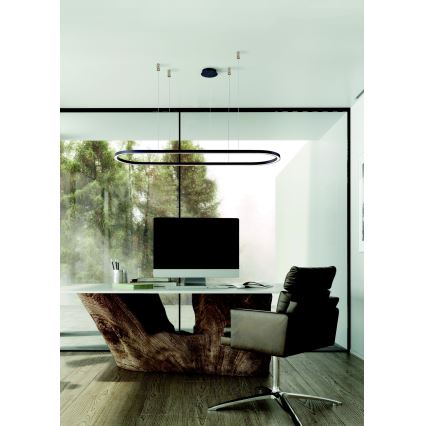 Azzardo AZ5055 - LED Prigušivi luster na sajli ELENA LED/50W/230V 120 cm crno