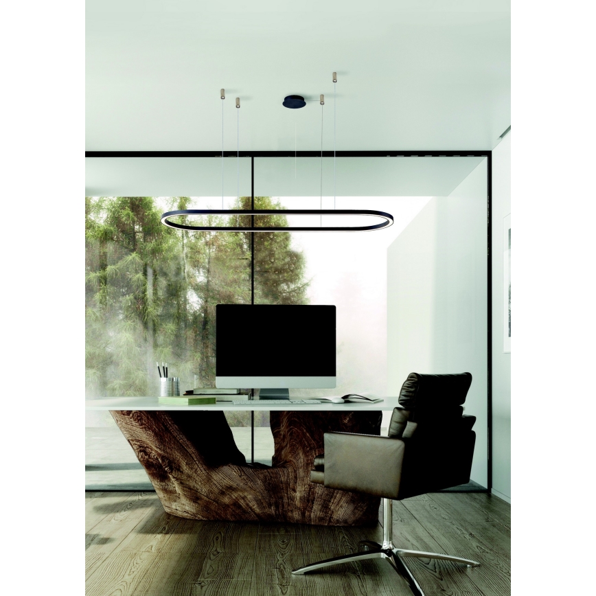 Azzardo AZ5055 - LED Prigušivi luster na sajli ELENA LED/50W/230V 120 cm crno