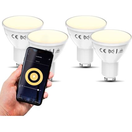 B.K. Licht 1261 - Set 4x LED Prigušiva sijalica GU10/5,5W/230V Wi-Fi Tuya 2700K