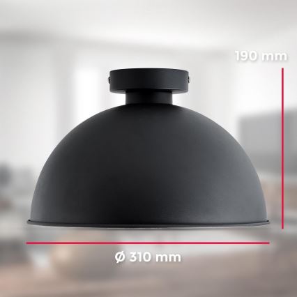 B.K. Licht 1322 - Plafonjera 1xE27/60W/230V crno/zlatna