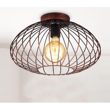 B.K. Licht 1471 - nadgradni luster RETRO 1xE27/40W/230V bakrena