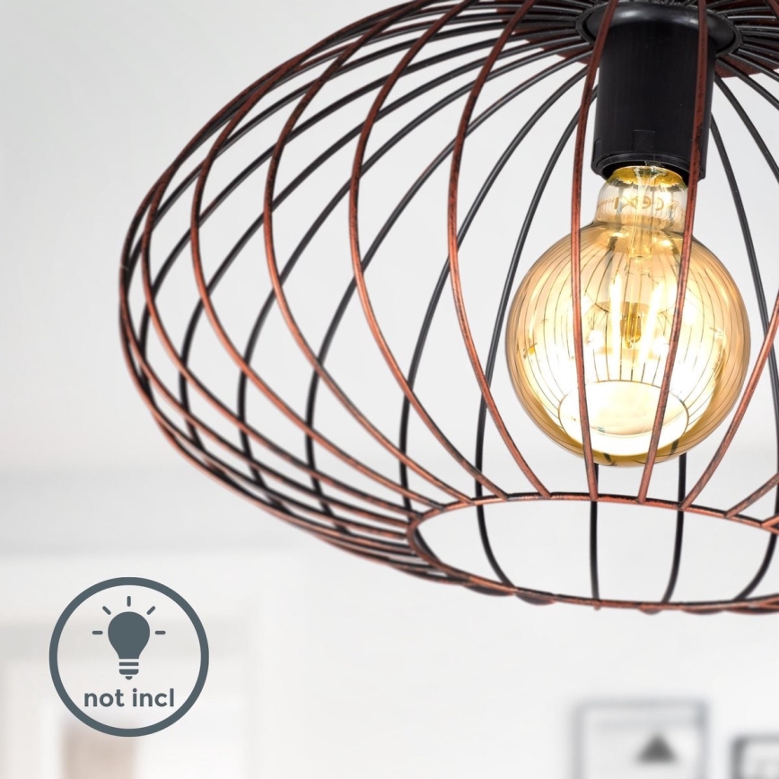 B.K. Licht 1471 - nadgradni luster RETRO 1xE27/40W/230V bakrena