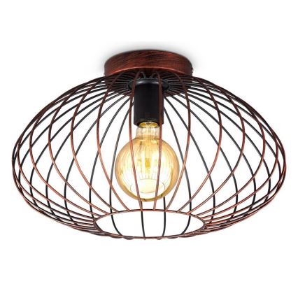 B.K. Licht 1471 - nadgradni luster RETRO 1xE27/40W/230V bakrena