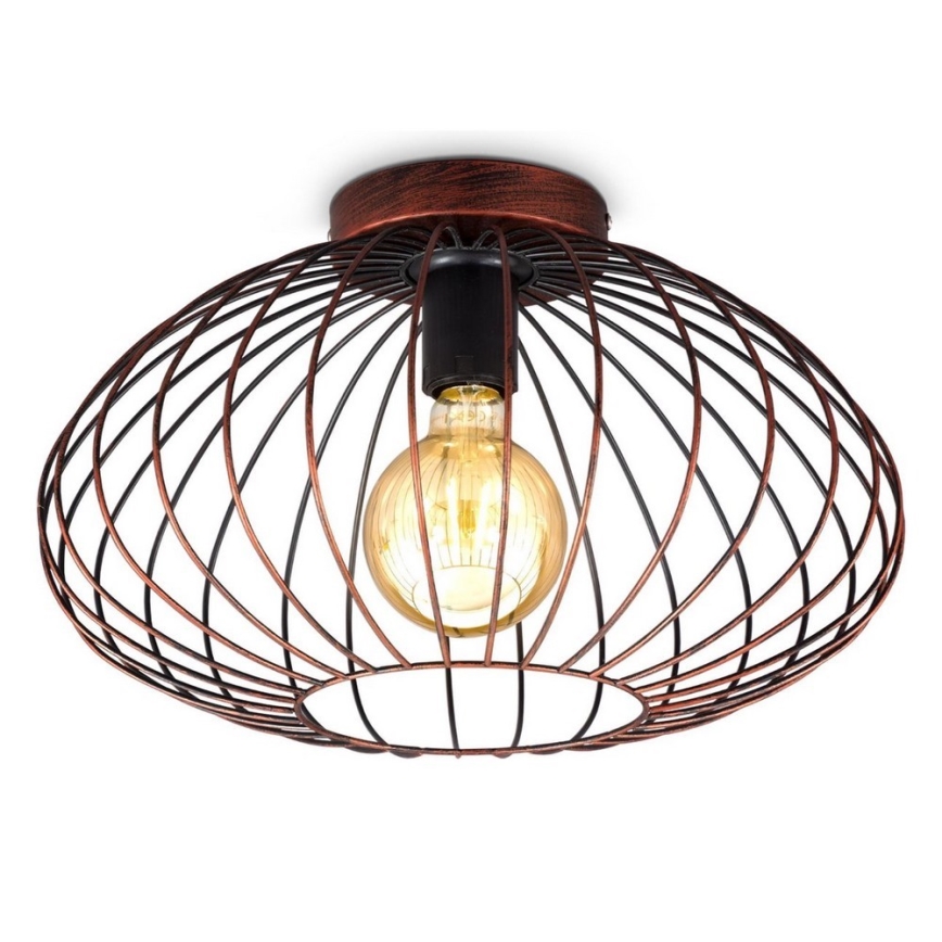 B.K. Licht 1471 - nadgradni luster RETRO 1xE27/40W/230V bakrena