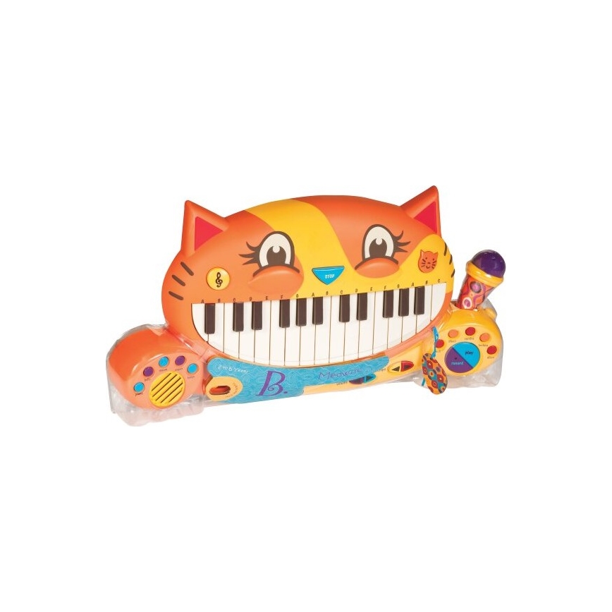 B-Toys - Dečje pijano sa mikrofonom Mačka 4xAA