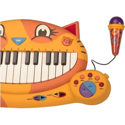B-Toys - Dečje pijano sa mikrofonom Mačka 4xAA