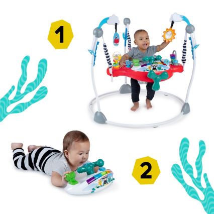 Baby Einstein - 2u1 skakač OCEAN EXPLORERS, napajanje: 3xAA