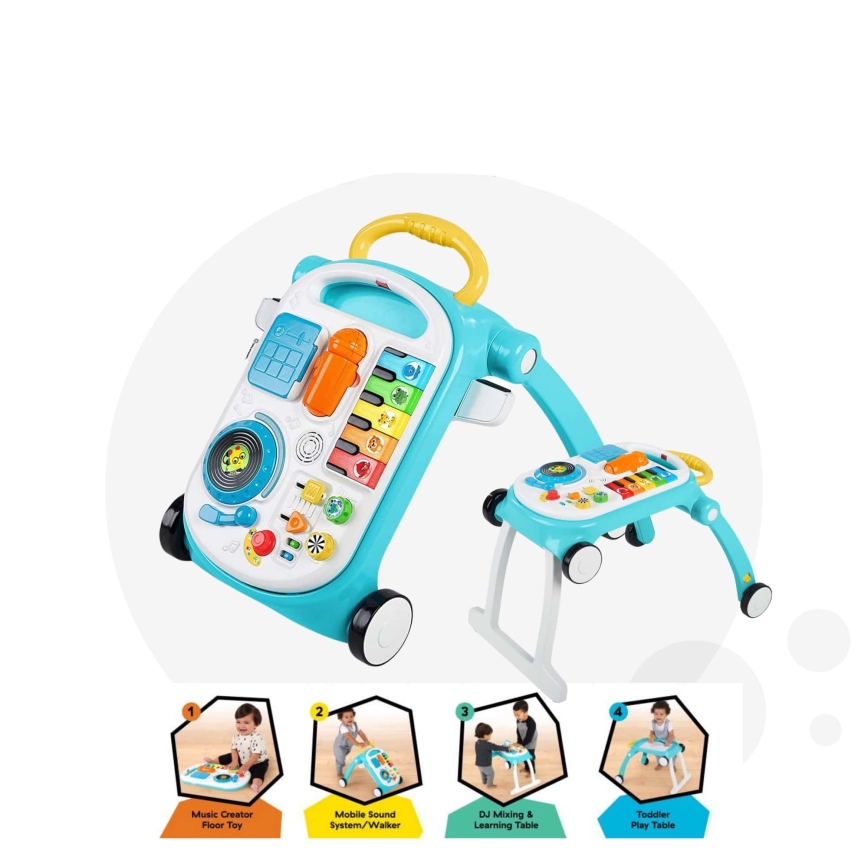 Baby Einstein - Hodalica s aktivnostima 4u1 MUSICAL MIX ‘N ROLL 3xAA
