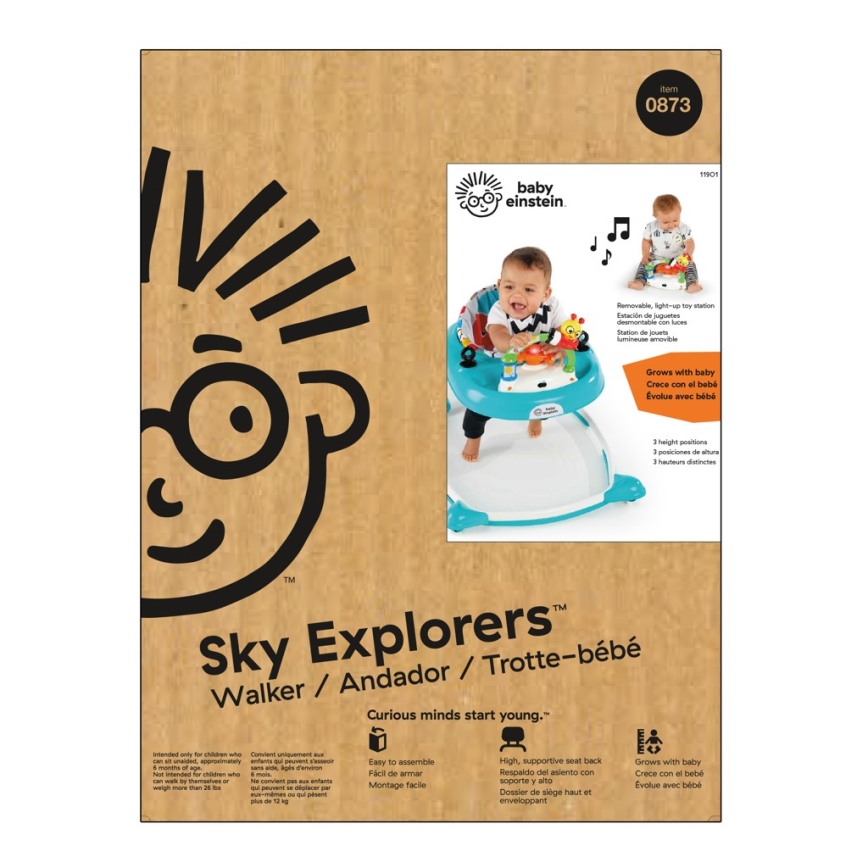 Baby Einstein - Hodalica SKY EXPLORERS WALKER 3xAA