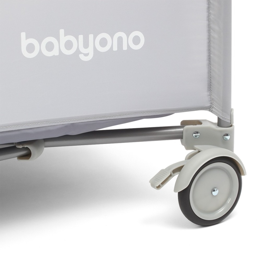 BabyOno - Putni krevetić BASIC sivi
