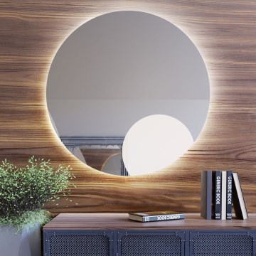 Baltica Design - LED kupatilsko zidno ogledalo sa LED pozadinskim osvetljenjem BRIGHT LED/15W/230V 4500K, prečnik 90 cm, IP65