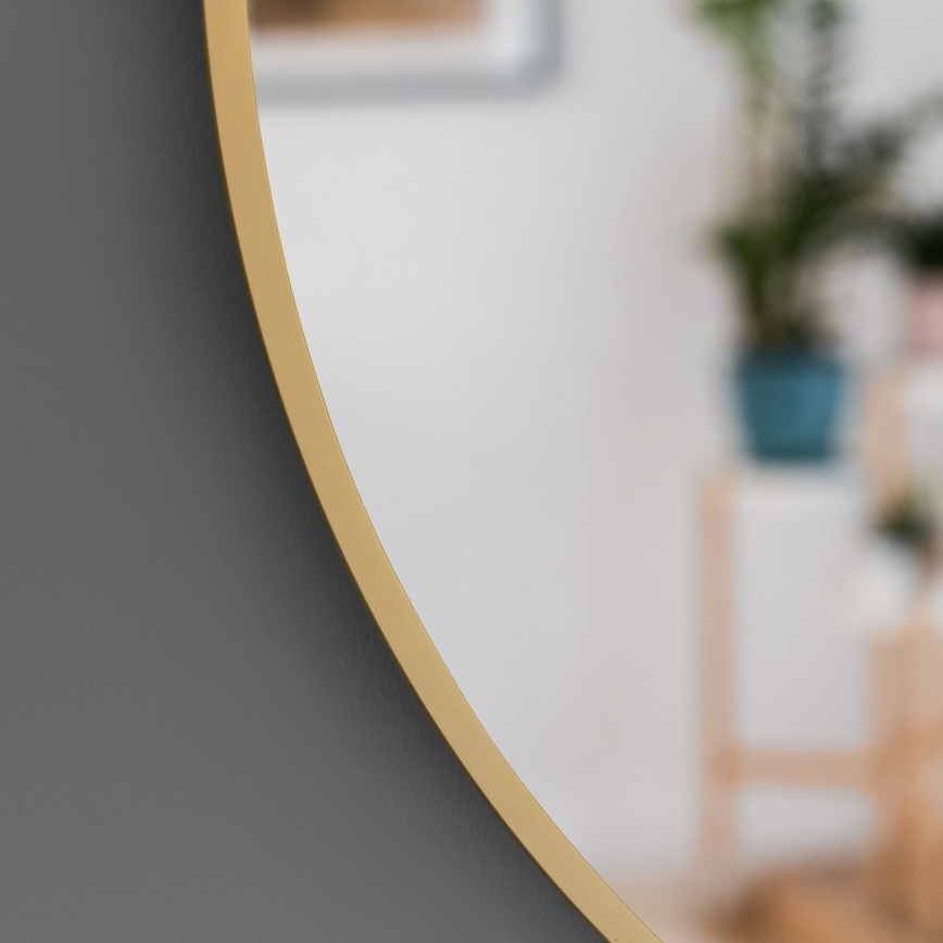 Baltica Design - LED zidno ogledalo za kupatilo sa pozadinskim osvetljenjem BRIGHT, 15W/230V, 4500K, Ø 100 cm, IP65, zlatno